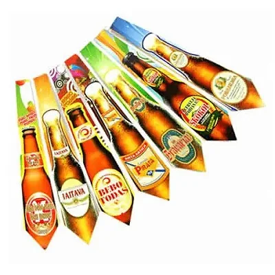 Gravata Cerveja Decorativa 37cm – Pacote com 10 Unidades