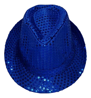 Chapéu Malandrinho Festa com Lantejoula - Azul