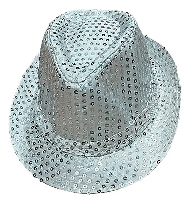 Chapéu Malandrinho Festa com Lantejoula - Branco