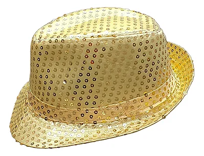 Chapéu Malandrinho Festa com Lantejoula - Amarelo