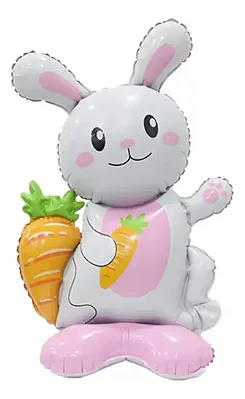 Balão de Festa Metalizado Coelhinho Encantador 16" – 40cm