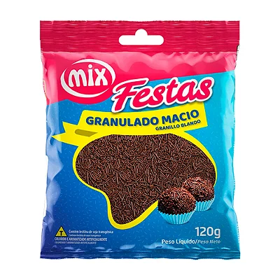 Confeito Granulado Macio Escuro 120g – Mix