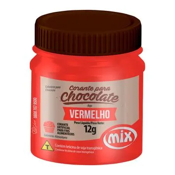 Corante em Gel para Chocolate Vermelho 12g – Mix