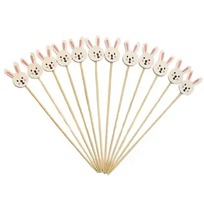 Palito Decorativo Páscoa Coelho Feliz – 12 Unidades