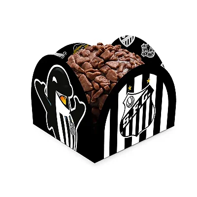 Porta Forminha Festa Santos Futebol Clube 3,5x3,5cm - 50 Unidades