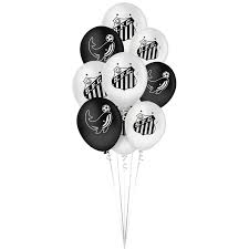 Balões Bexigas Santos Futebol Clube - 9 Polegadas (23cm) - 25 Unidades