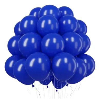 Balão Bexiga Azul - Tamanho 12 Polegadas (30cm) – Pacote com 25 Unidades