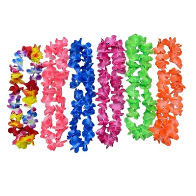 Colar Havaiano Tecido Sortido - 5 Unidades