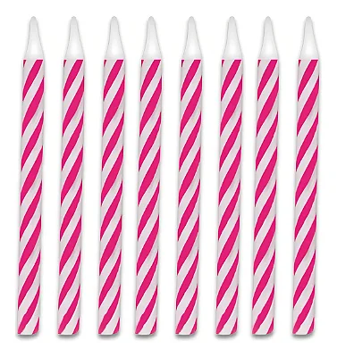 Vela Palito Espiral Rosa 8cm – 24 Unidades