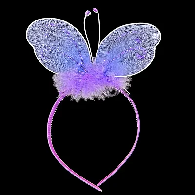 Tiara Borboleta Lilás – Acessório para Carnaval e Fantasia