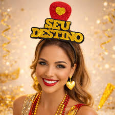 Tiara de Carnaval Preta "Seu Destino" – Acessório Divertido para Festas