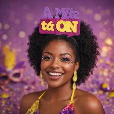 Tiara de Carnaval Preta "A Mãe Tá On" – Acessório Divertido para Festas