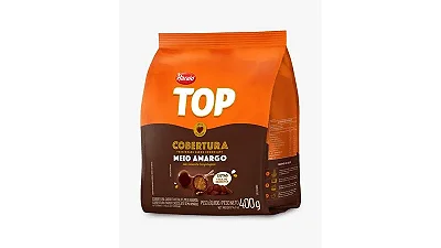 Cobertura em Gotas Meio Amargo Top 400g – Harald