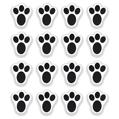 Adesivo Patinhas de Coelho Preto – 80 Unidades para Decoração de Páscoa