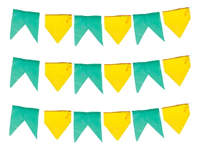 Varal de Bandeiras Brasil Bandeirola Plástica Copa Torcida 29x20cm – 10 Metros