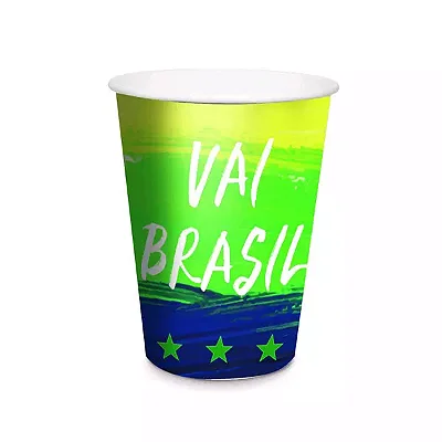 Copo de Papel "Vai Brasil" 330ml – 8 Unidades