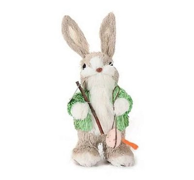 Coelho de Páscoa em Pé com Ovo 23cm – Enfeite Decorativo em EVA