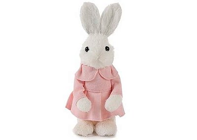 Coelho Decorativo Elegance Rosa 20cm – Decorativo em Palha para Páscoa