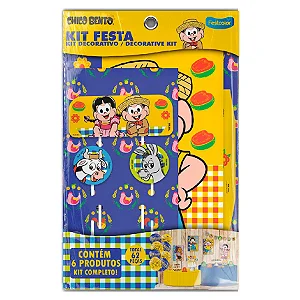 Kit Festa Decorativa Chico Bento – 62 Unidades