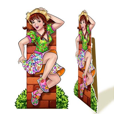 Totem Mulher Caipira Festa Junina 70cm