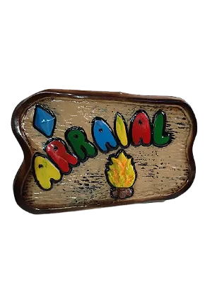 Placa Decorativa Festa Junina 70x47cm – Arraial