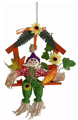 Enfeite Espantalho na Casinha 20cm – Decoração Festa Junina