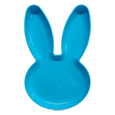 Bandeja Decorativa Coelho Azul Claro 24x15cm – Decoração Páscoa