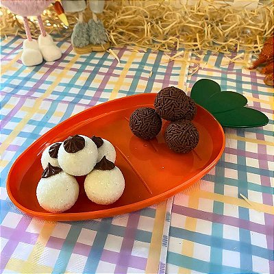 Bandeja Decorativa Cenoura de Páscoa 24cm – Decoração Temática
