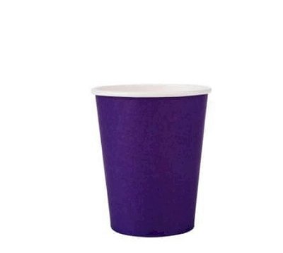 Copo de Papel Liso Roxo 270ml - 10 Unidades