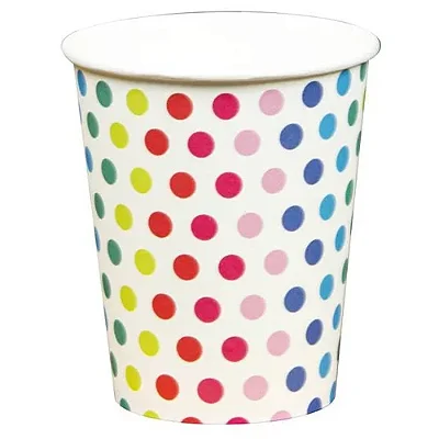 Copo de Papel Poá Colorido 270ml – 10 Unidades