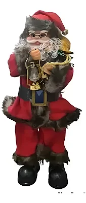 Papai Noel com Movimento e Lampião 50cm – Decorativo Natalino à Pilha