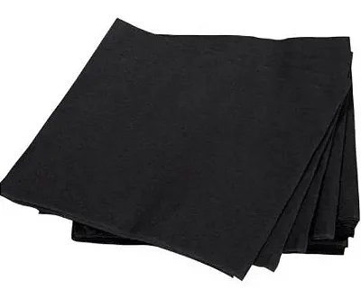 Guardanapos de Papel Folha Dupla Preto – 33x33cm (20 Unidades)