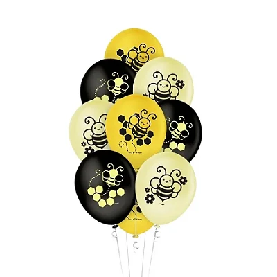 Balões Bexigas Festa Abelhinha 9” (23cm) – Pacote com 25 Unidades
