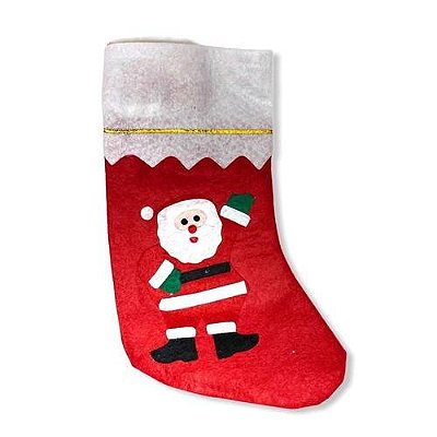 Bota Enfeite de Natal Vermelha 38cm – Decoração Natalina em Feltro