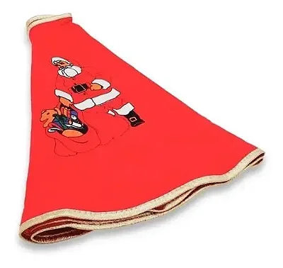 Saia para Árvore de Natal Papai Noel Vermelha 90cm – Tapete Decorativo