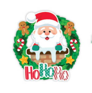 Guirlanda de Natal Ho Ho Ho em EVA – Decoração Natalina