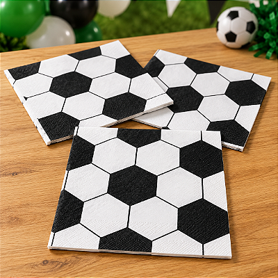 Guardanapo de Papel Bola de Futebol Estampado 25x25cm – Folha Dupla
