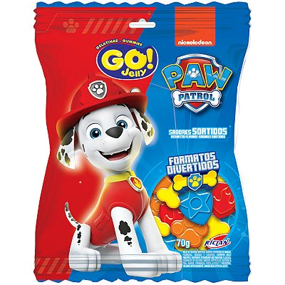 Bala Gelatina Go Jelly Patrulha Canina Riclan 70g – Macia, Saborosa E Divertida