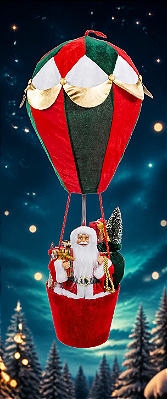 Balão Decorativo Papai Noel Com Presentes 80cm Natal Festivo