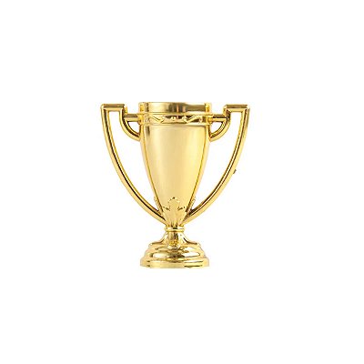 Mini Troféu Dourado 8cm Lembrancinha Premiação Kit 2 Unidades