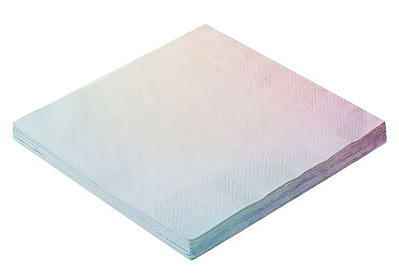 Guardanapo Degradê Azul Rosa 32x32cm Com 20 Unidades