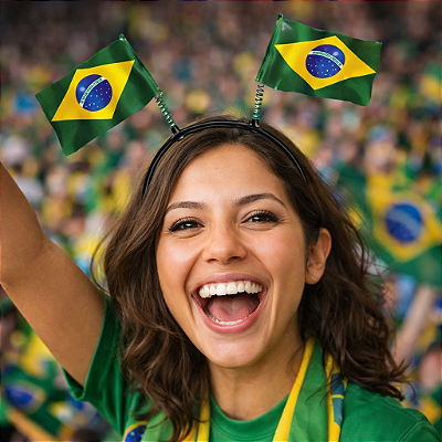Tiara Brasil com Bandeiras – 1 Unidade
