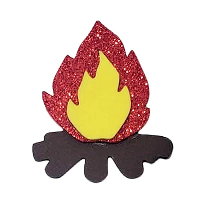 Enfeite De Mesa Em EVA "Festa Junina Fogueira" 18x12cm