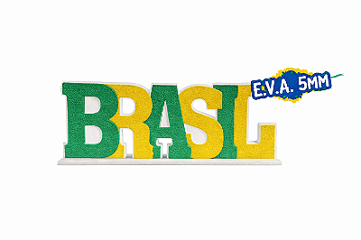 Enfeite De Mesa Brasil Em EVA 40x15cm