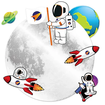 Kit Decorativo Espacial 65x45cm – Decoração Festa Astronauta
