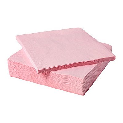 Guardanapos de Papel Folha Dupla Rosa – 33x33cm (20 Unidades)
