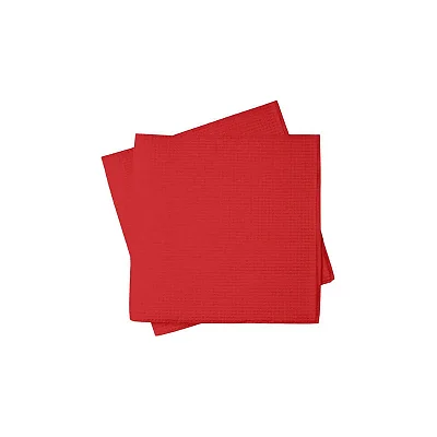 Guardanapos de Papel Folha Dupla Vermelho – 33x33cm (20 Unidades)
