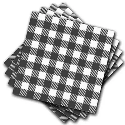 Guardanapo de Papel Xadrez Folha Dupla Preto - 33x33cm - 20 Unidades