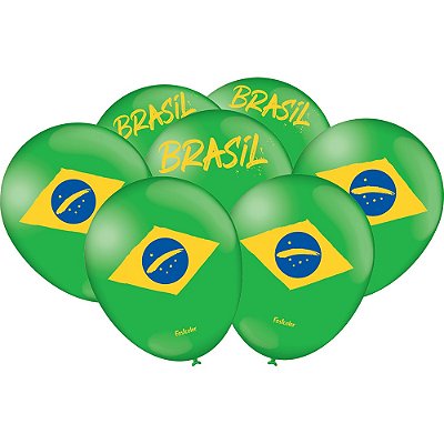 Balões Bexigas Copa Do Mundo Brasil - 9 Polegadas (23cm) - 25 Unidades