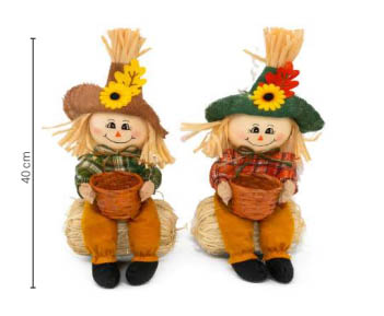 Enfeite Espantalho Festa Junina 40cm – Decorativo Sortido para Arraial (1 Unidade)